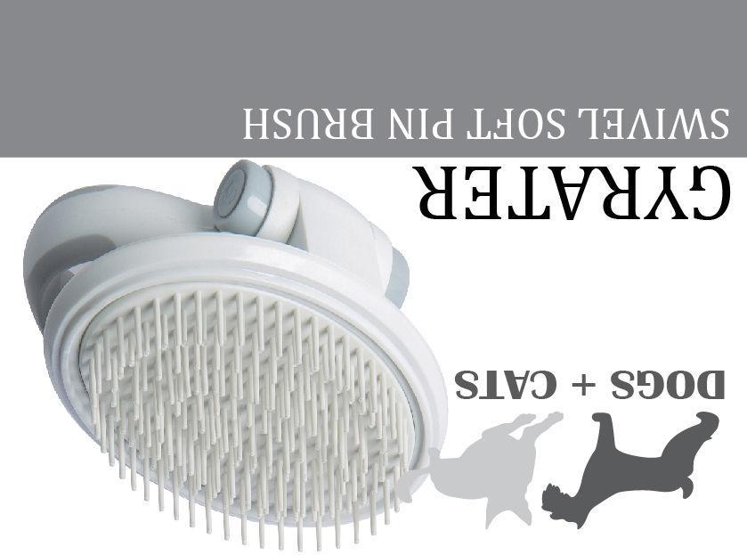 Gyrater Swivel Travel Soft Pin Brush for Cats & Dogs