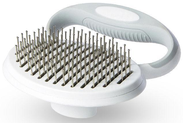 Gyrater Travel Self-Cleaning Swivel Pet Pin Brush for Dogs & Cats