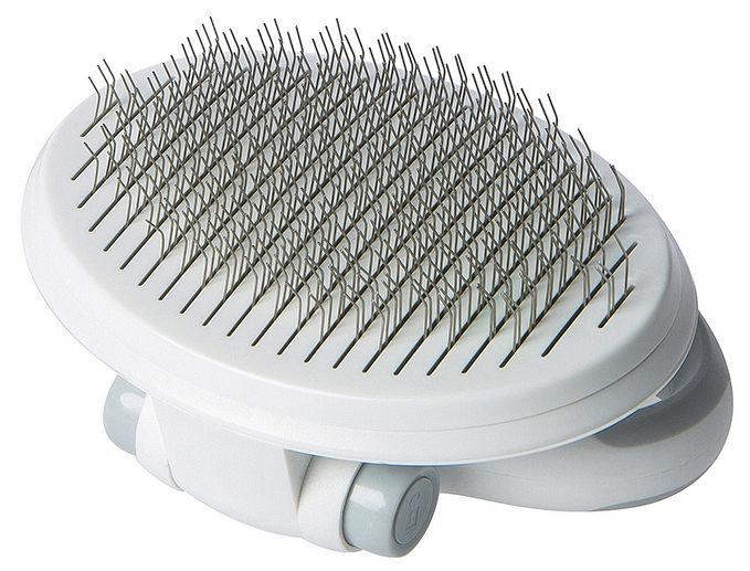 Gyrater Travel Self-Cleaning Swivel Pet Slicker Brush
