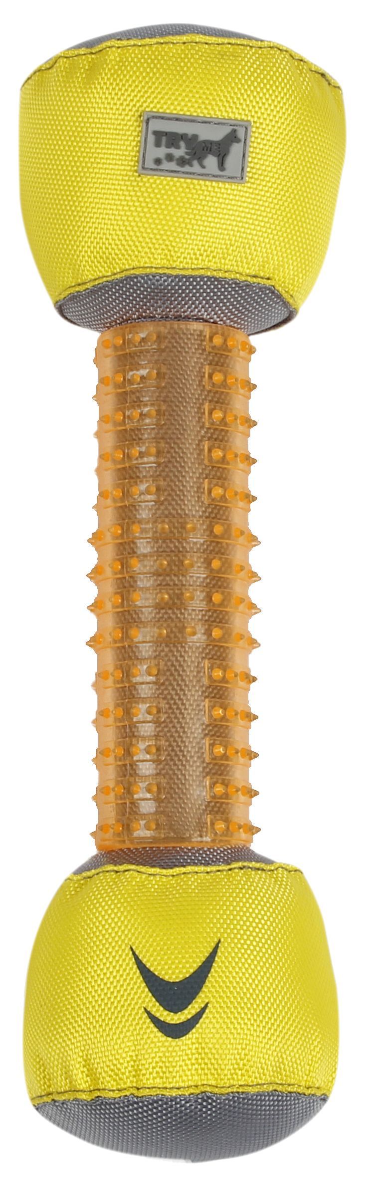 Floating Dental Dog Toy with Nylon Ends and Textured Rubber Center, 13"