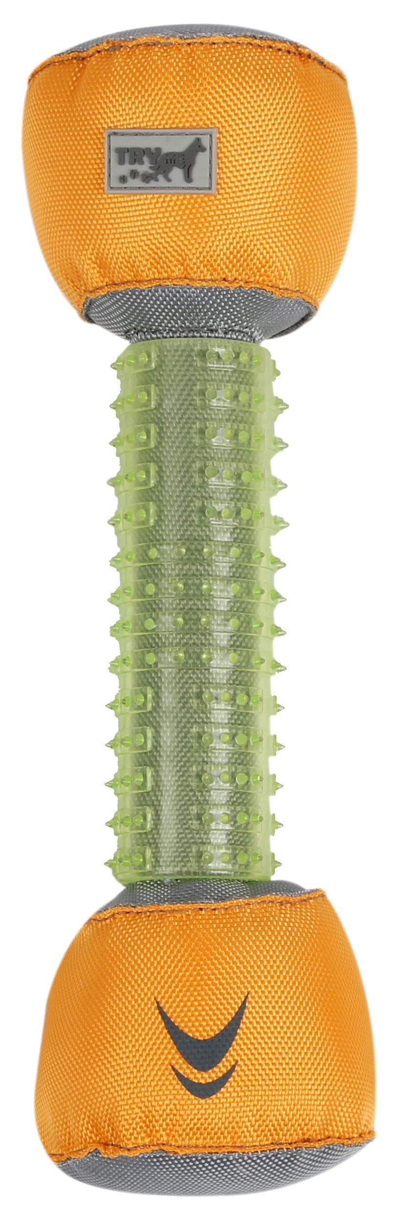 Floating Dental Dog Toy with Nylon Ends and Textured Rubber Center, 13"