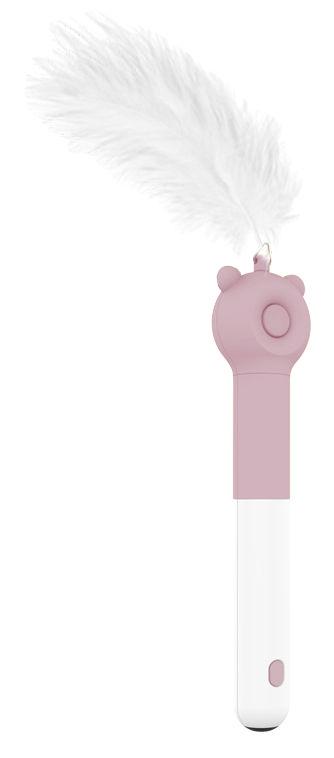3-in-1 Cat Teaser Wand with Feather, Pom-Pom, and Laser Pointer