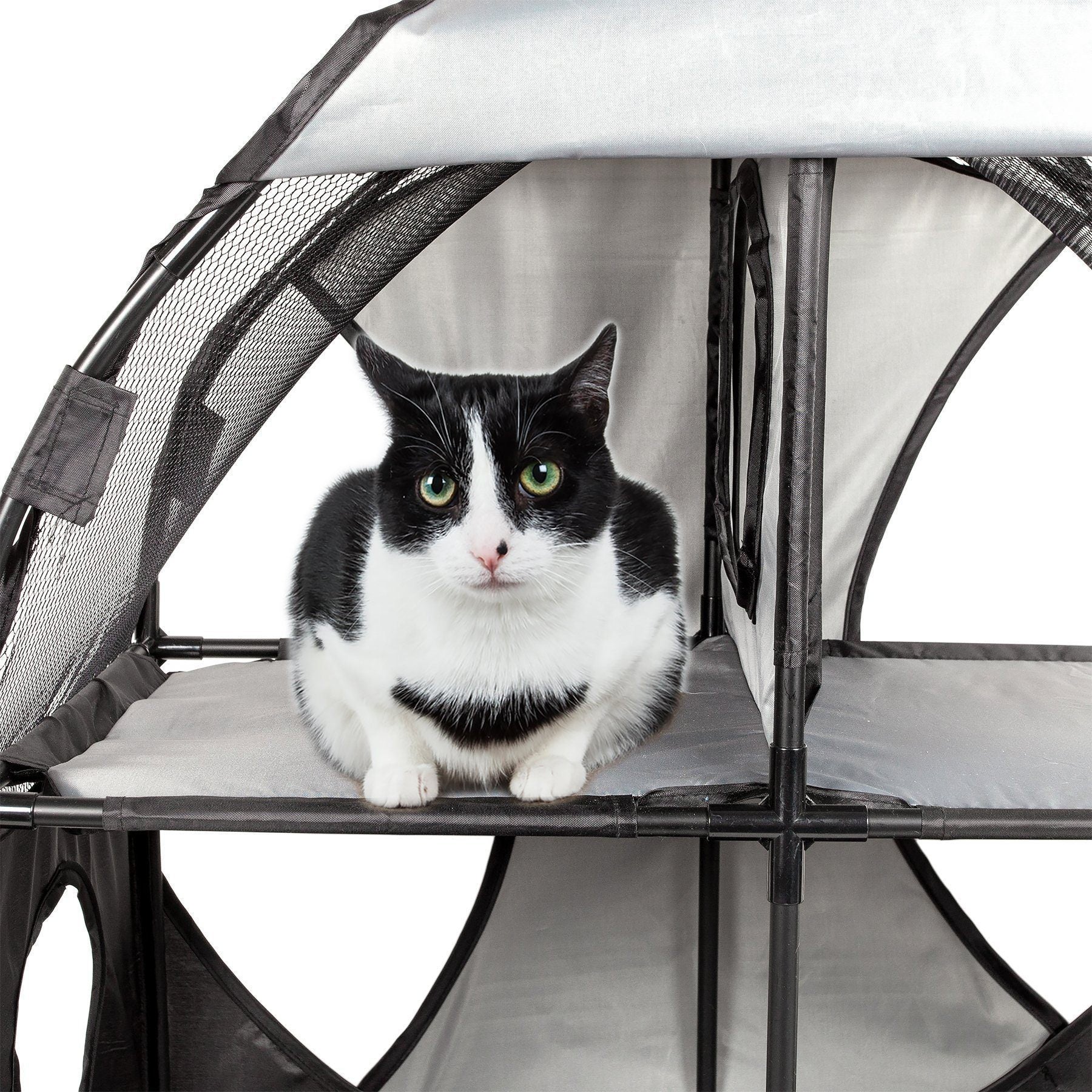 Kitty-Play Collapsible Cat House with Tunnels, 27" x 14" x 27"