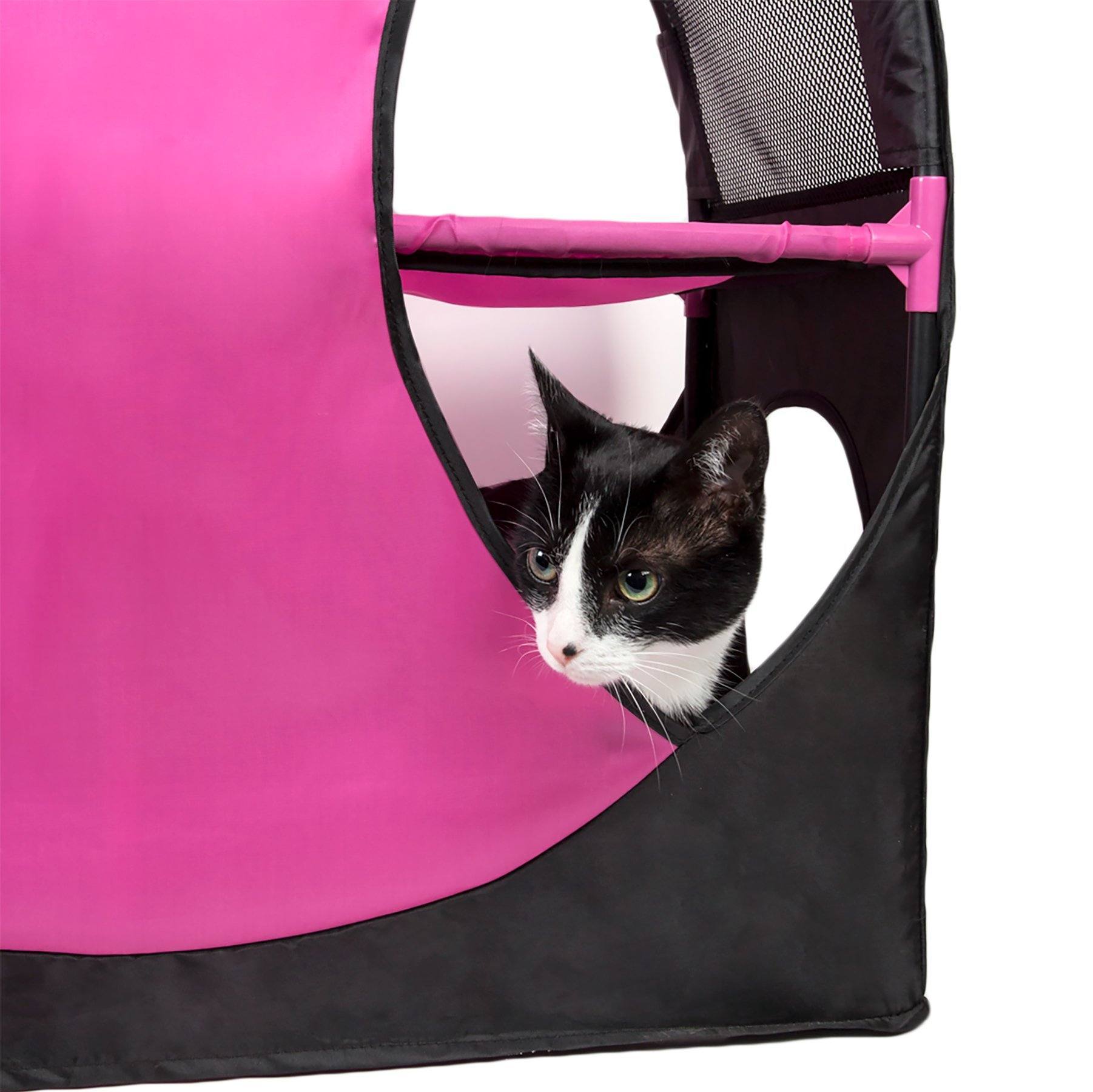Kitty-Play Collapsible Cat House with Tunnels, 27" x 14" x 27"
