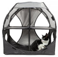 Kitty-Play Collapsible Cat House with Tunnels, 27" x 14" x 27"