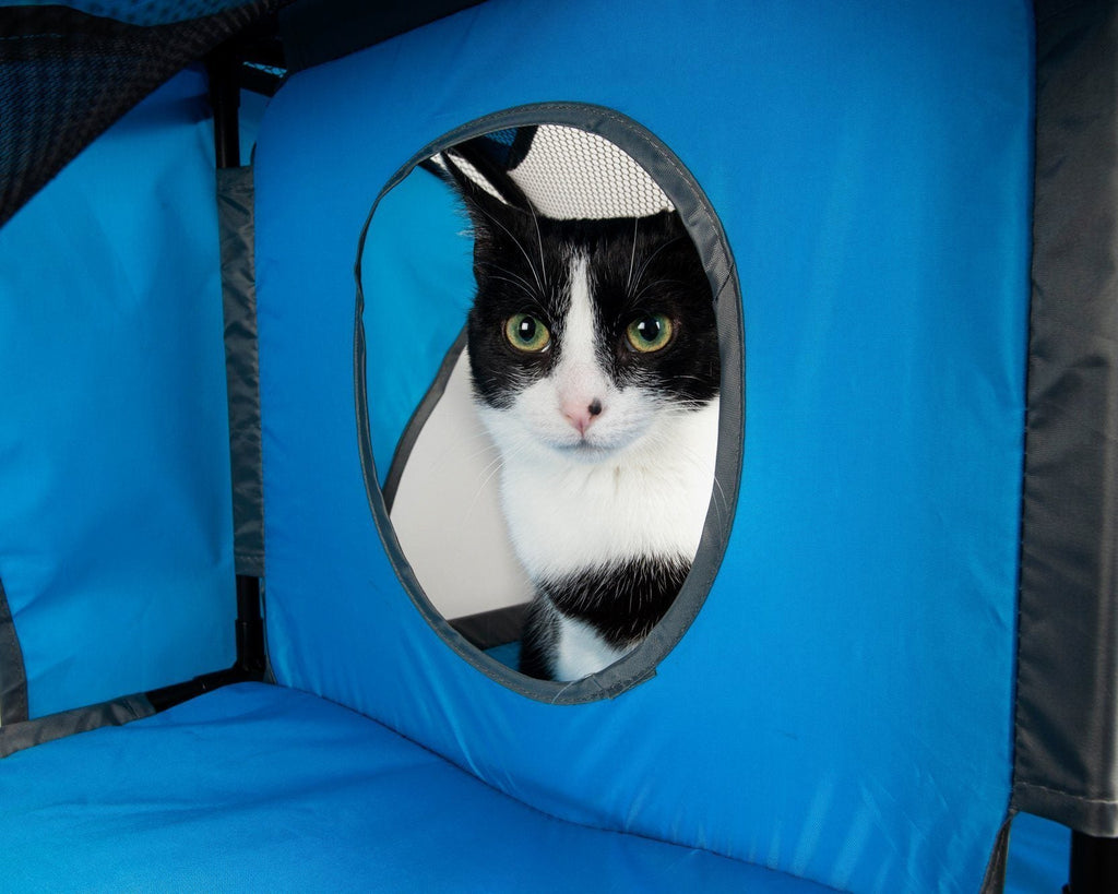 Kitty-Play Collapsible Cat House with Tunnels, 27" x 14" x 27"