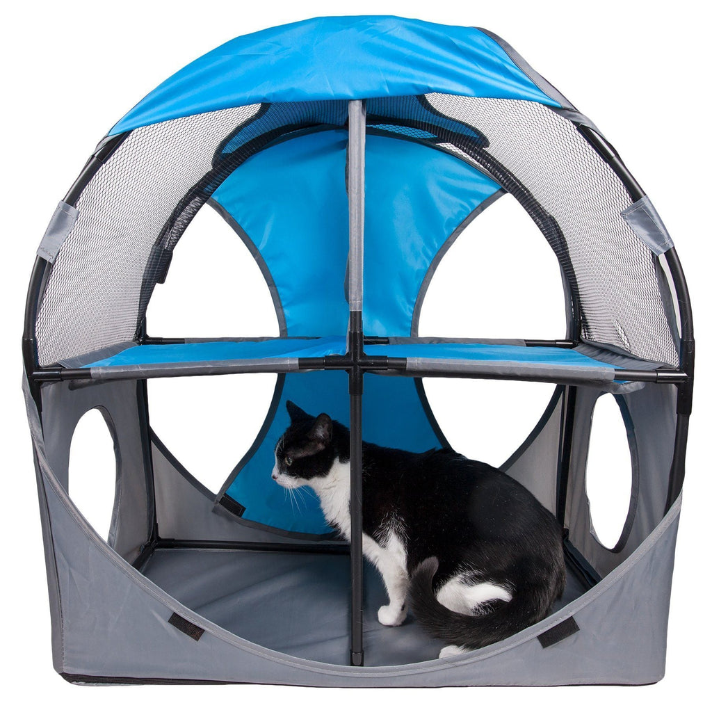 Kitty-Play Collapsible Cat House with Tunnels, 27" x 14" x 27"