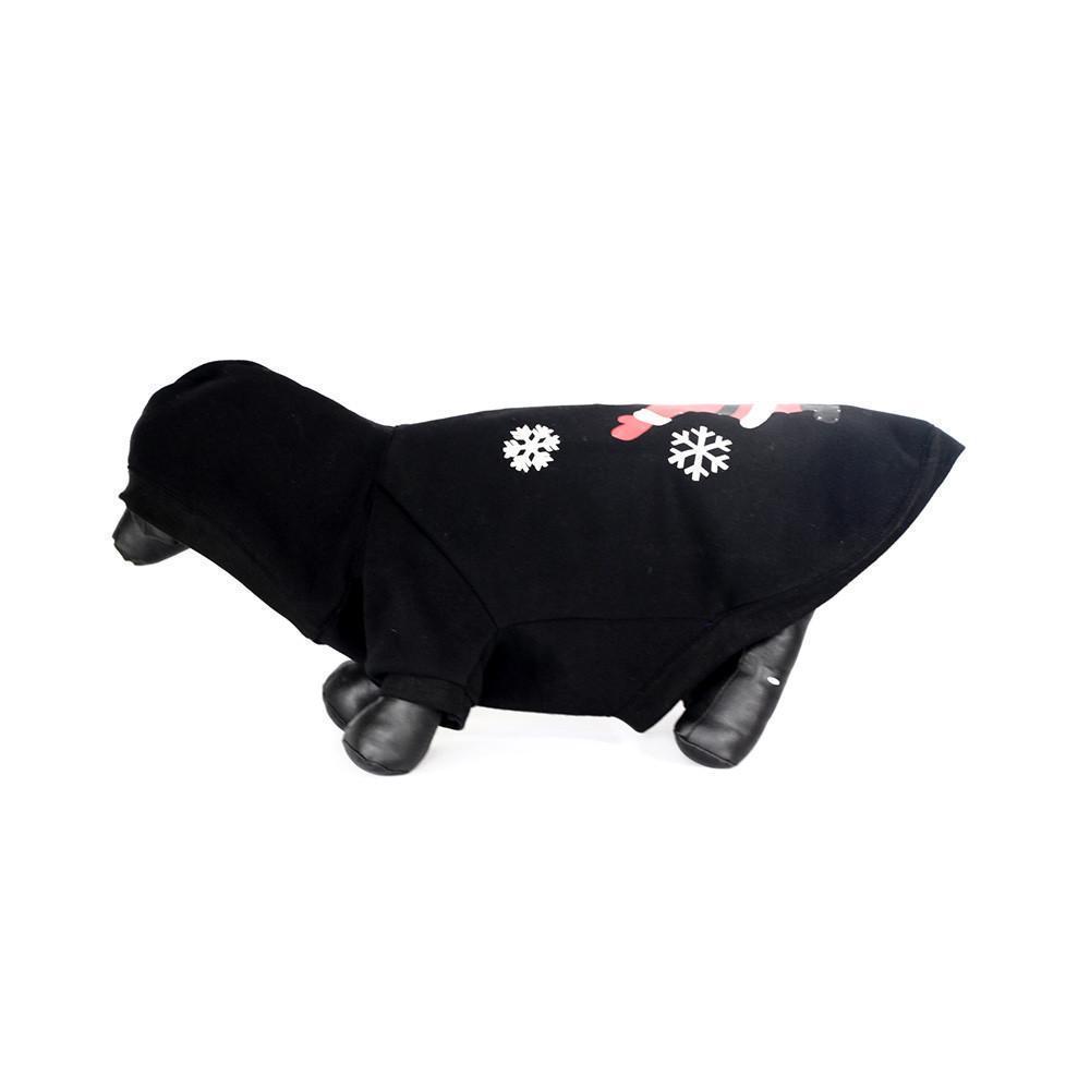 LED Juggling Santa Hooded Pet Sweater with Leash Slit