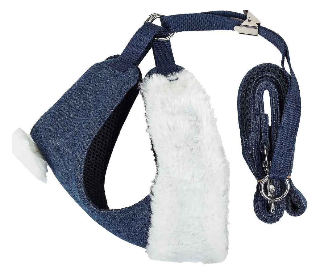 Pet Life ® Luxe 'Pom Draper' 2-In-1 Adjustable Fashion Dog Harness and Leash