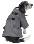 Dog Wool Coat with Rivet Accents and Back Pockets