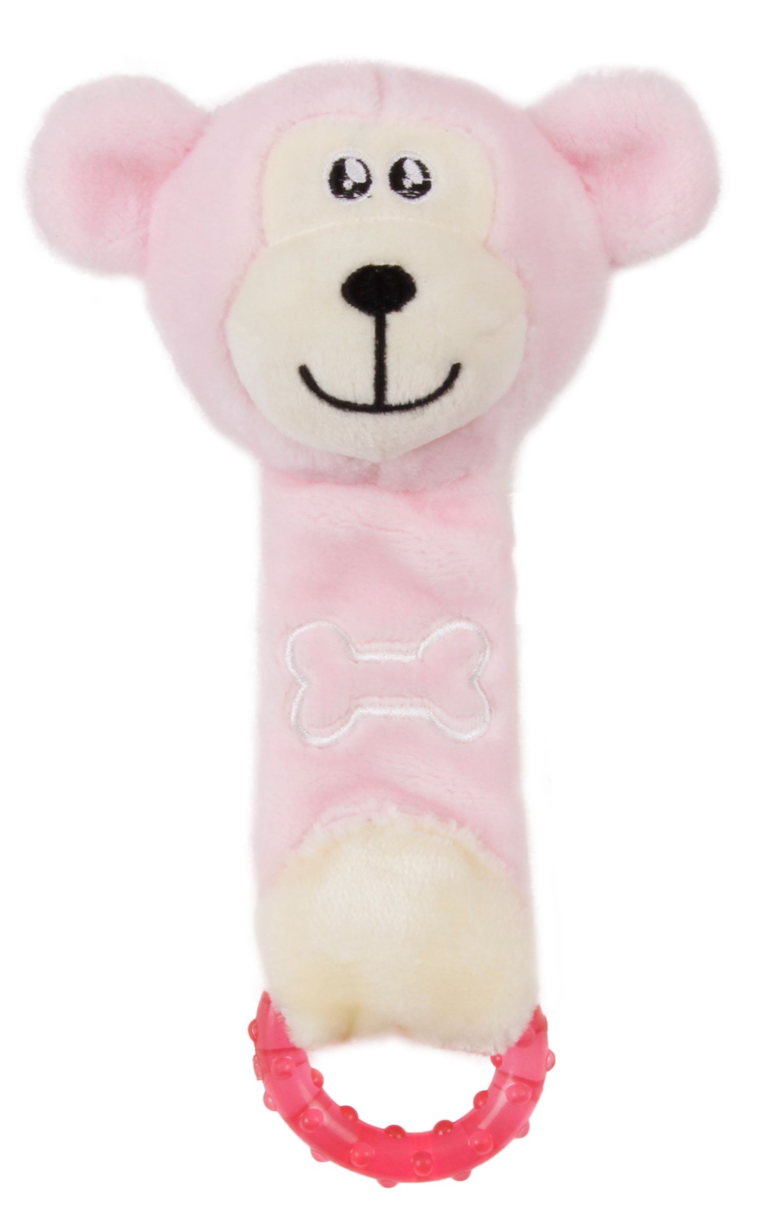 Moo-Born' Plush Squeaky & Crinkle Teething Toy for Puppies & Kittens