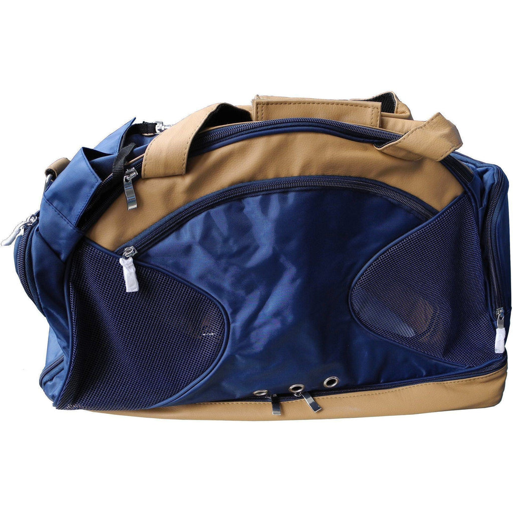 Multi-Compartment Fashion Pet Carrier Tote with Suede Accents