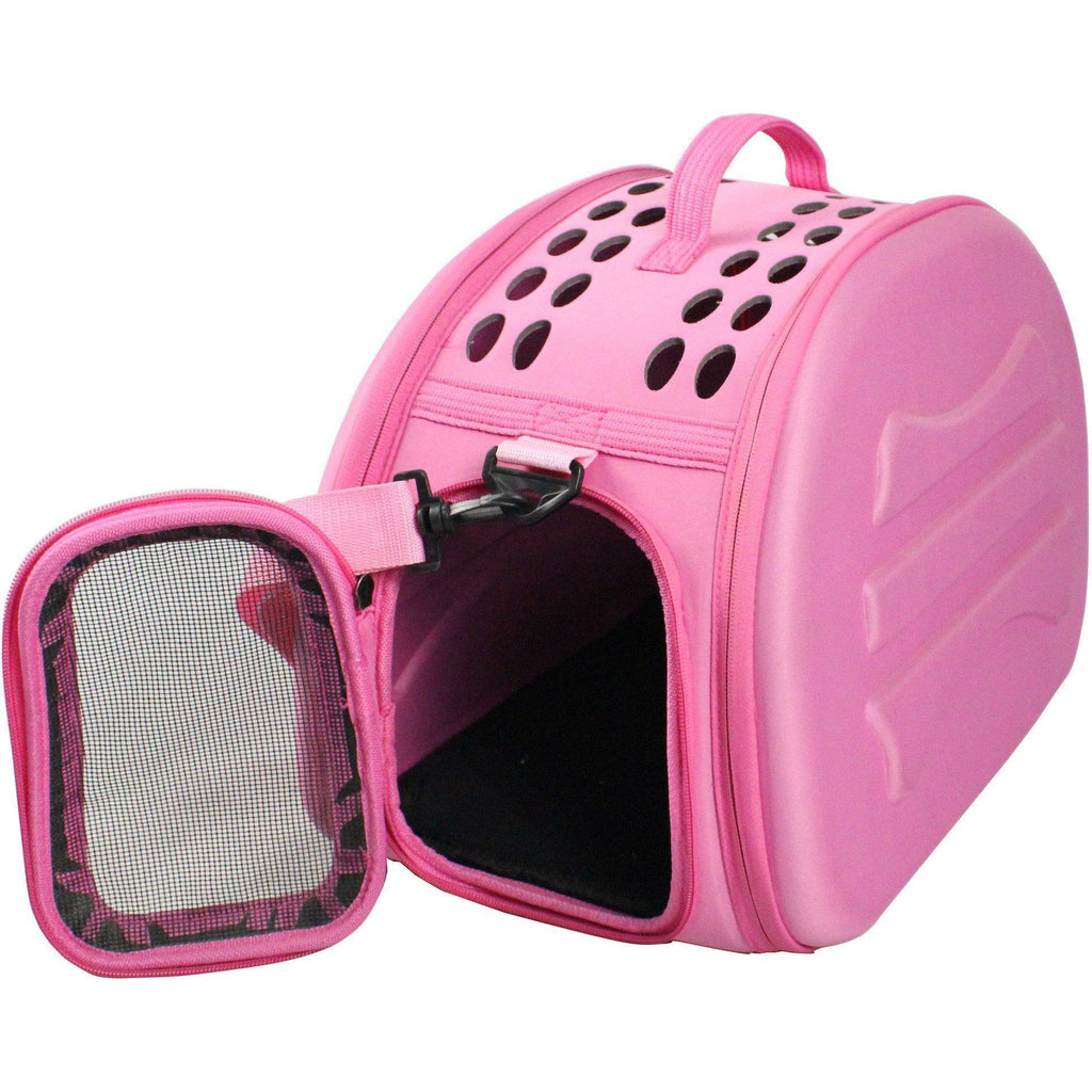 Collapsible PVC Pet Carrier with Foam Core, 18.2" x 11.4" x 13.3"