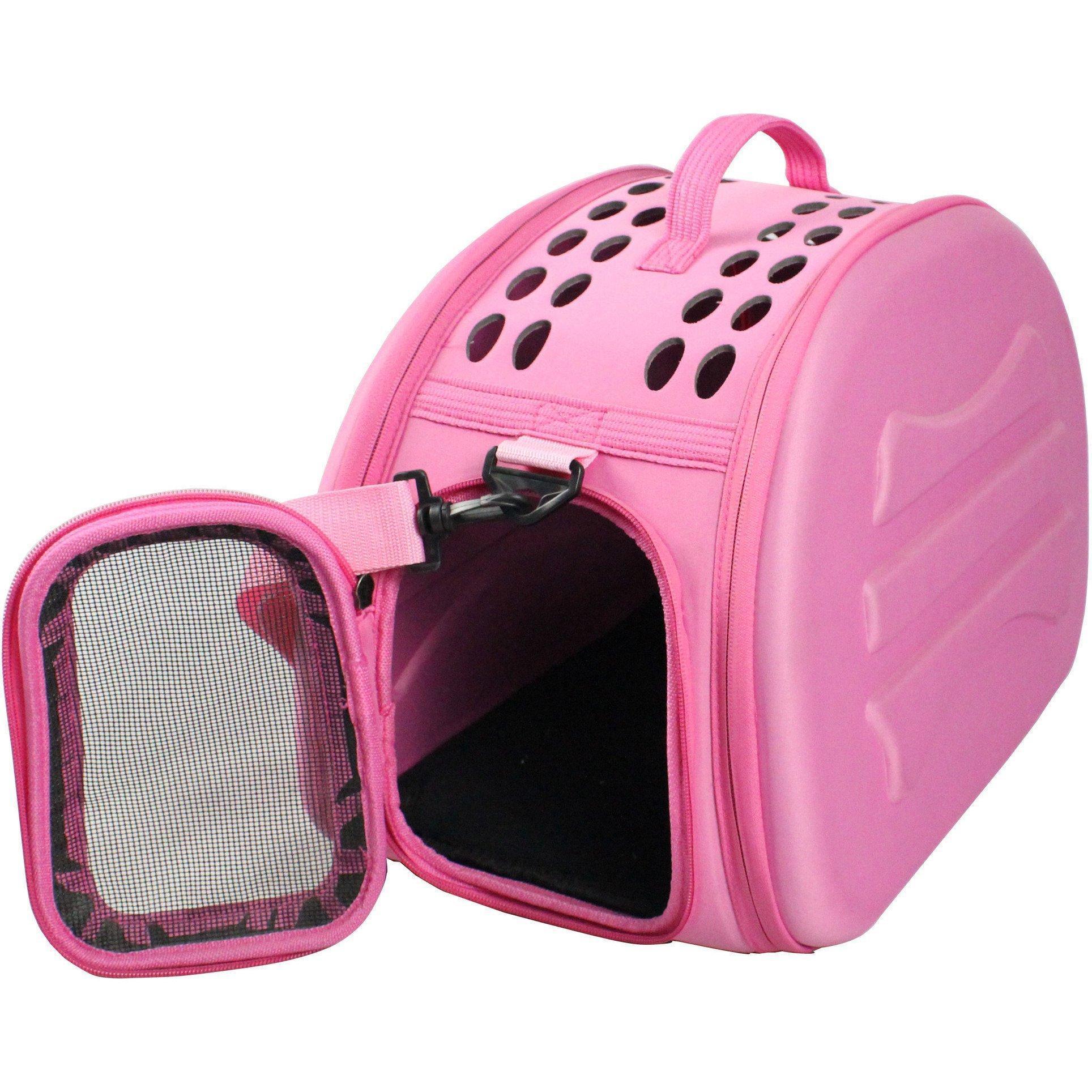 Collapsible PVC Pet Carrier with Foam Core, 18.2" x 11.4" x 13.3"