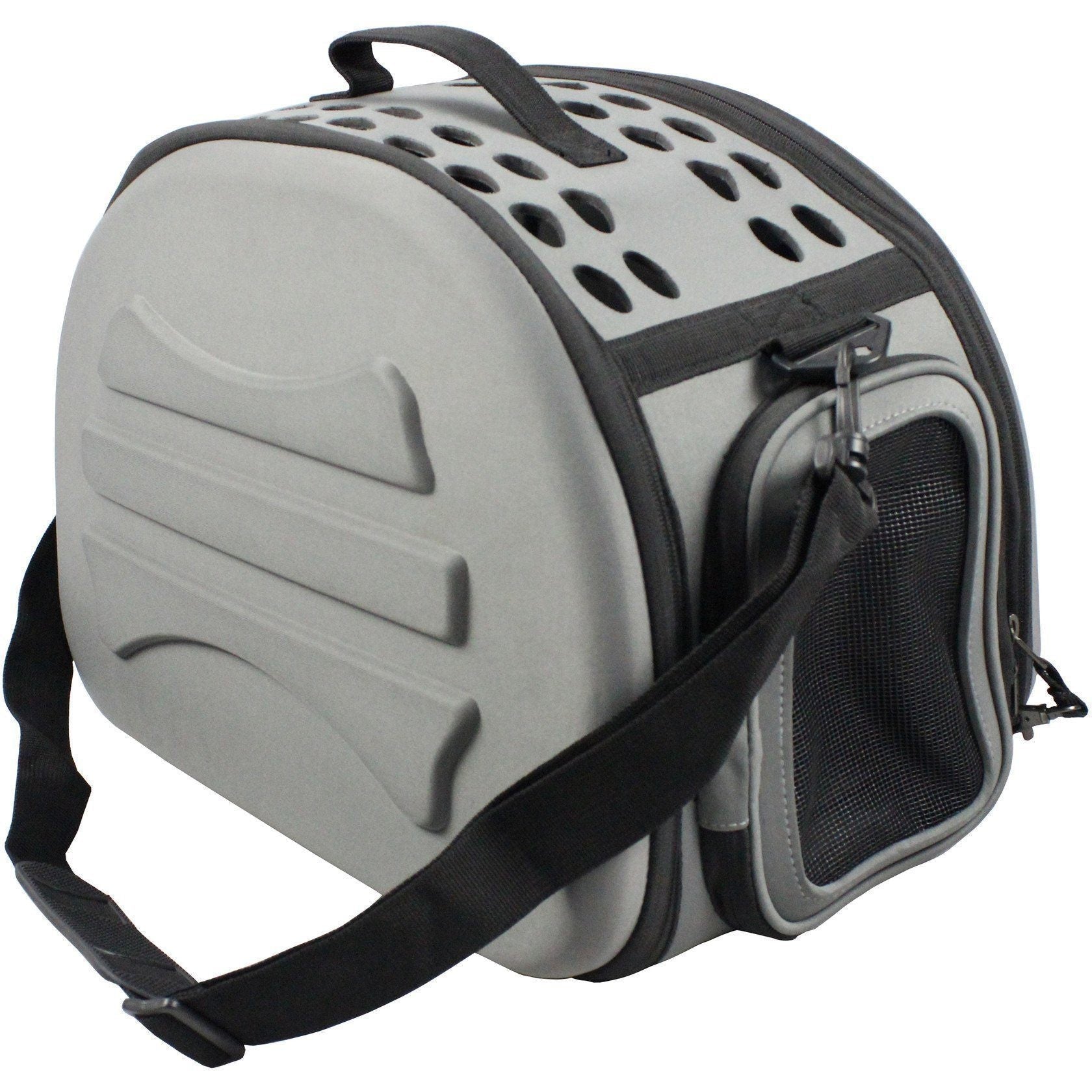 Collapsible PVC Pet Carrier with Foam Core, 18.2" x 11.4" x 13.3"