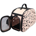 Collapsible PVC Pet Carrier with Mesh Ventilation, 18.2" x 11.4" x 13.3"