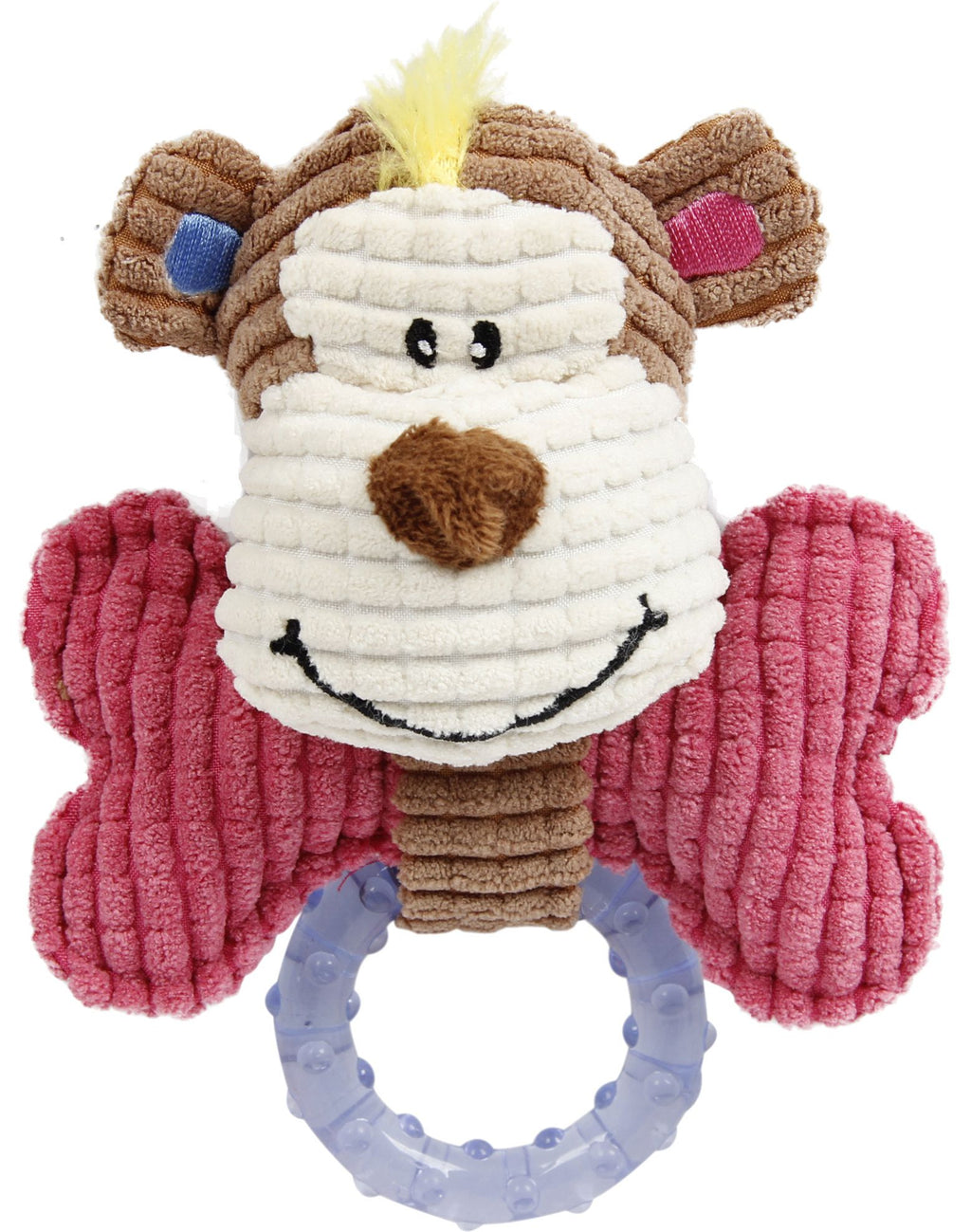 Plush Squeaking Teething Toy for Puppies, Small Dogs & Cats, 6.1"