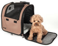 Wheeled Pet Carrier with Mesh Sides and Adjustable Handle