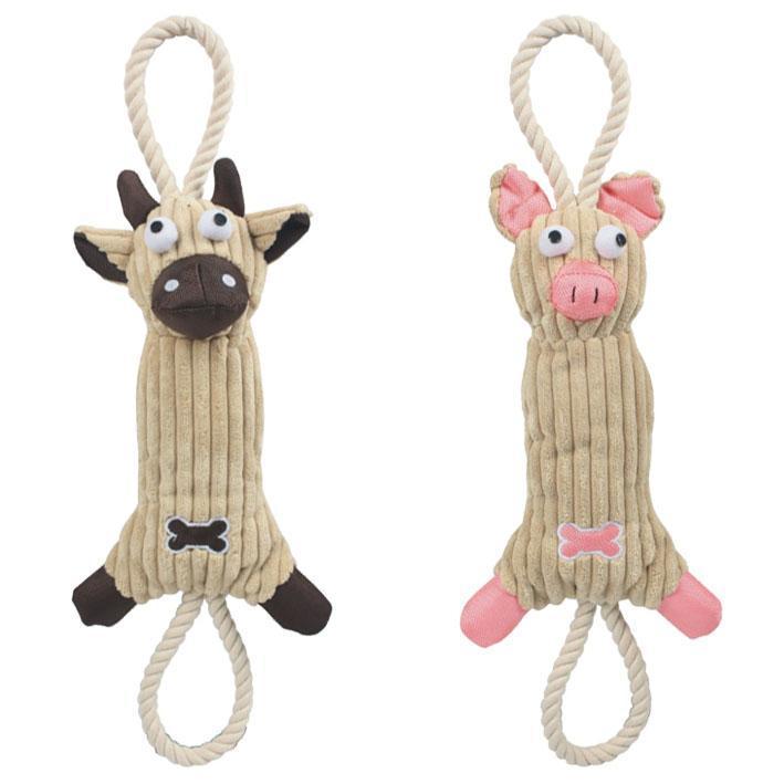 Eco-Friendly Jute Tug Toy for Dogs with Dual Rope Handles