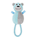Huggabear Natural Jute Squeaking Tug Plush Dog Toy