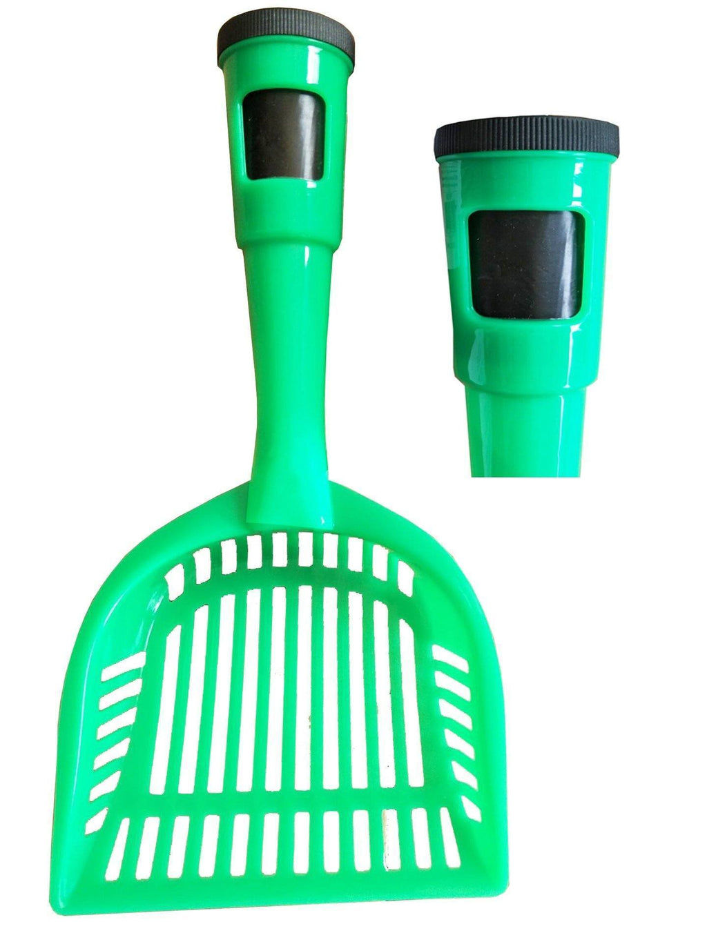 Dog and Cat Litter Scoop with Built-In Waste Bag Holder