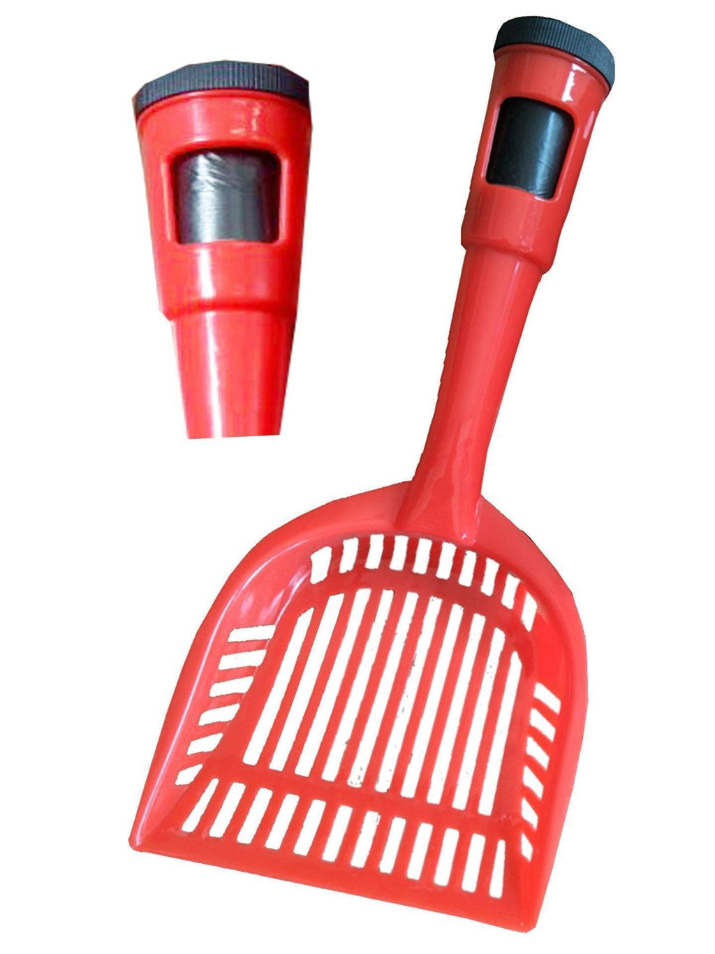 Dog and Cat Litter Scoop with Built-In Waste Bag Holder