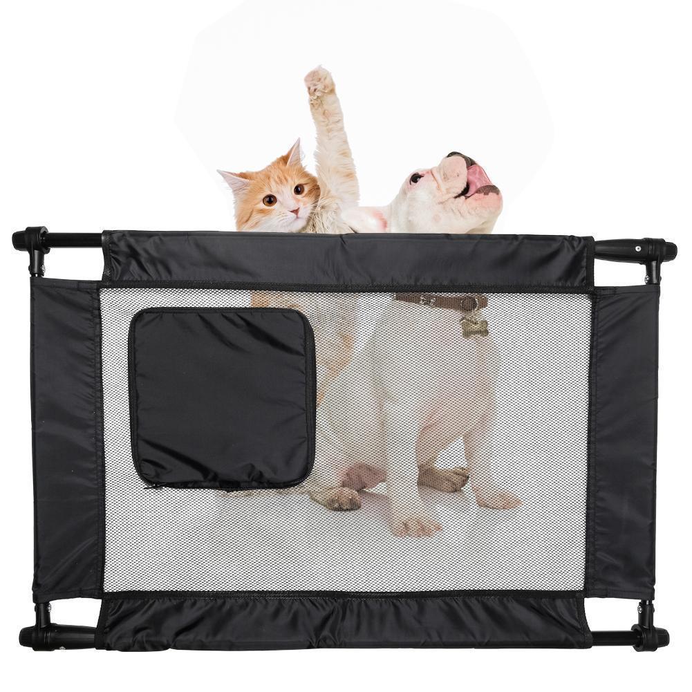 Collapsible Adjustable Pet Gate for Small Dogs and Cats, Mesh Door