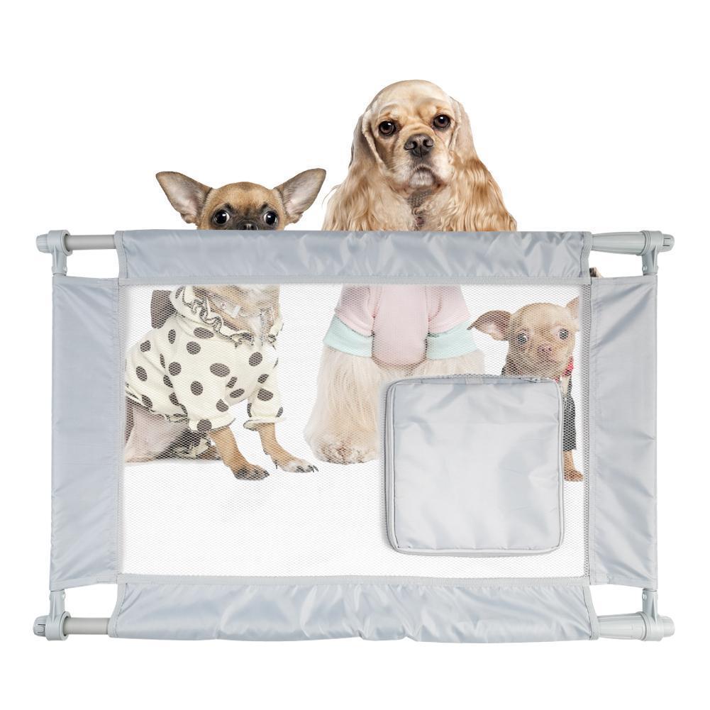 Collapsible Adjustable Pet Gate for Small Dogs and Cats, Mesh Door