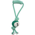 Pull Away Rope and Tennis Ball Dog Toy with Jute Handle