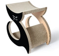 Contoured Cat Scratcher Lounger – Recycled Cardboard, Large
