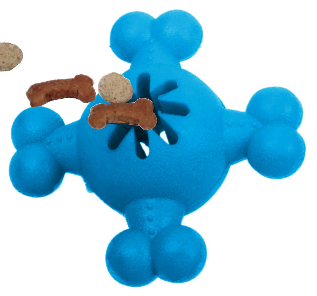 Quadra-Bone Treat Dispensing Dog Toy, Durable TPR, 5.2"