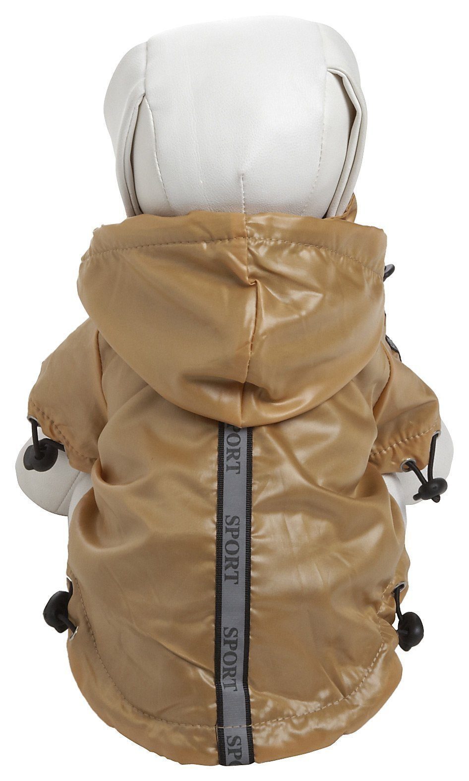Dog Raincoat Jacket with Removable Hood and Reflective Strip