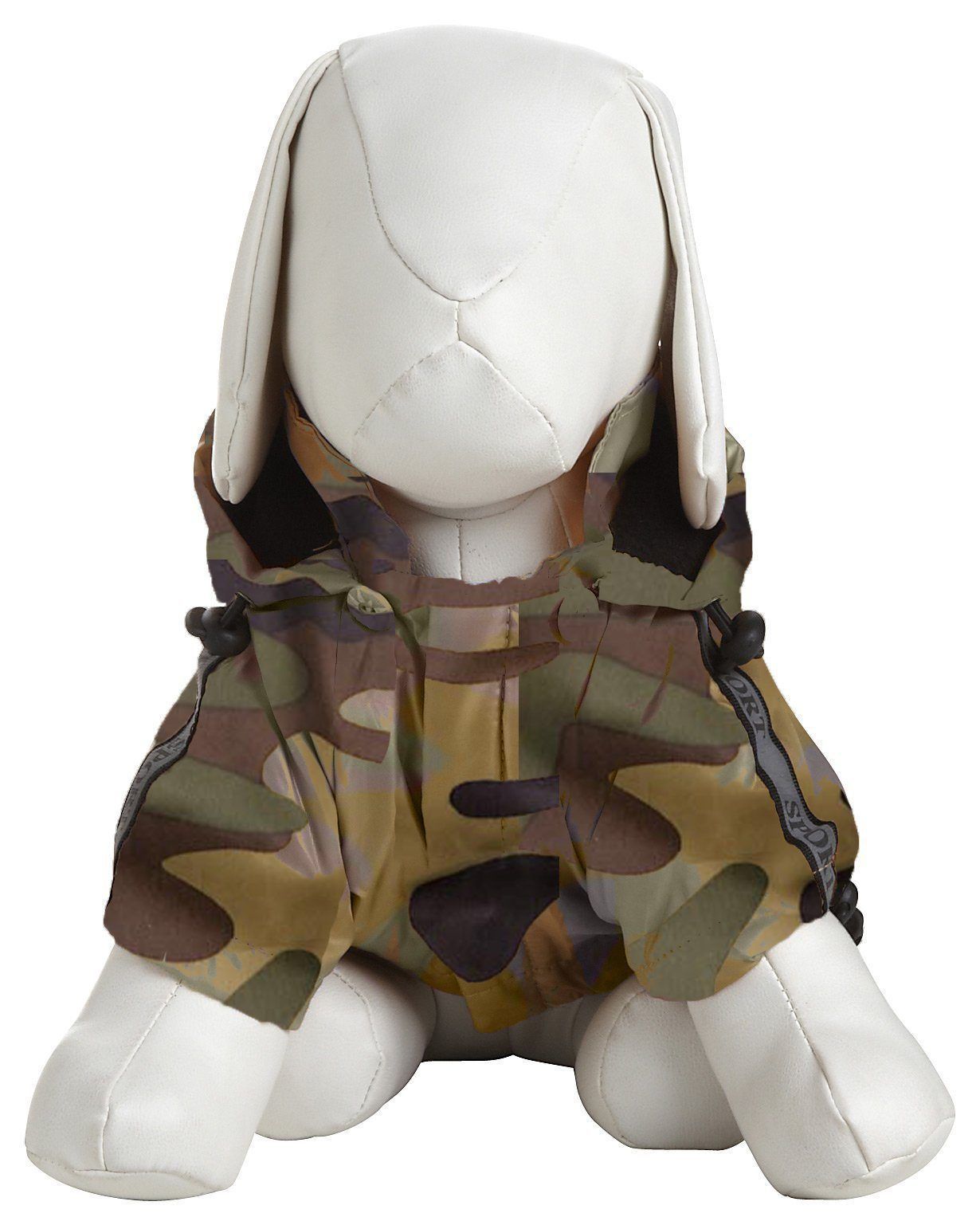 Dog Raincoat Jacket with Removable Hood and Reflective Strip
