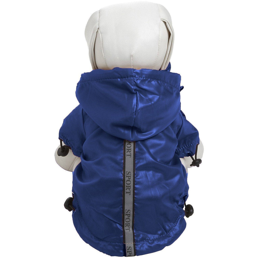 Reflecta-Sport Windbreaker Dog Raincoat Jacket with Removable Hood