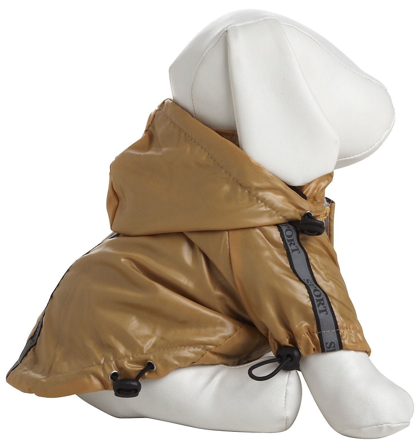 Dog Raincoat Jacket with Removable Hood and Reflective Strip