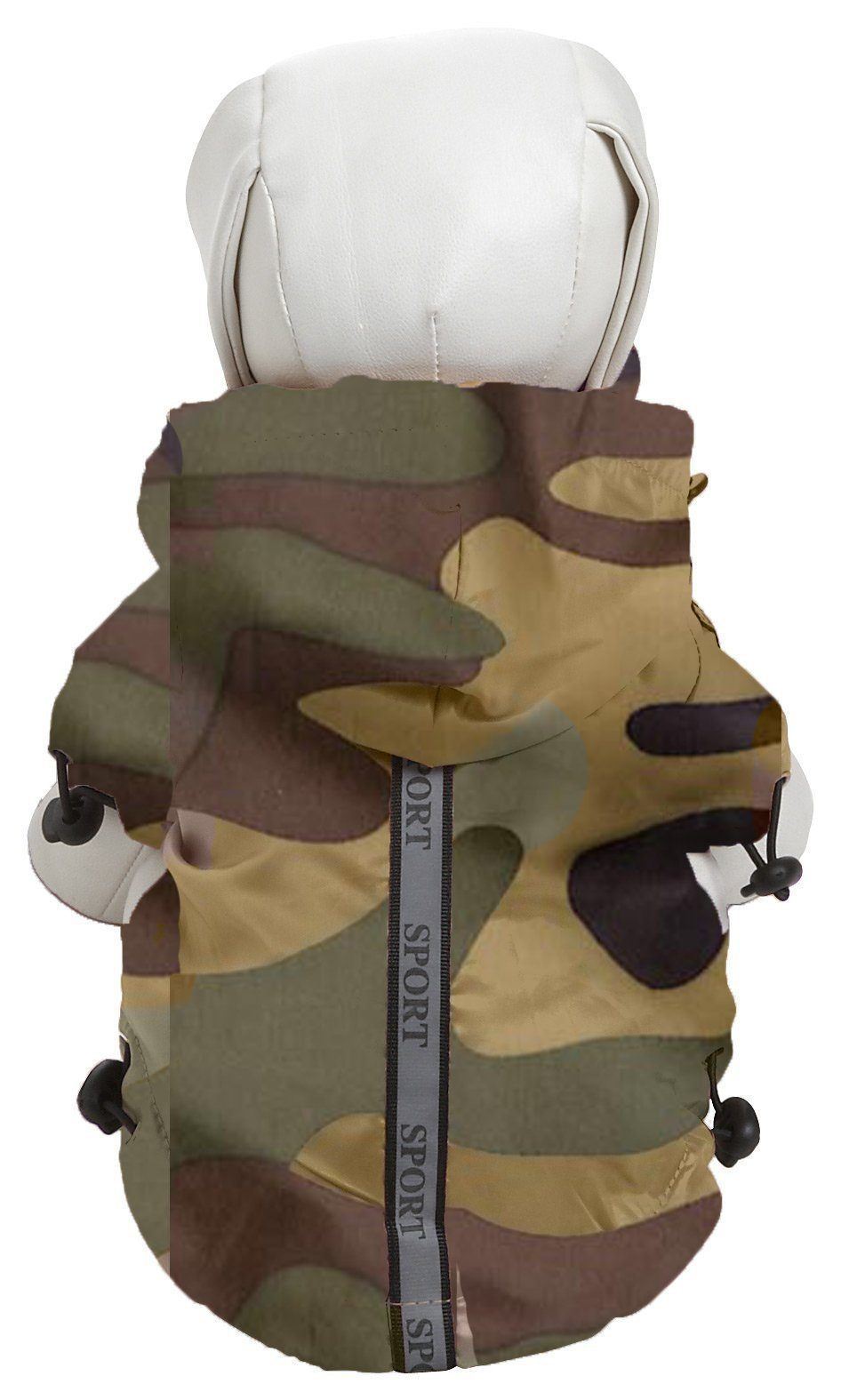 Dog Raincoat Jacket with Removable Hood and Reflective Strip
