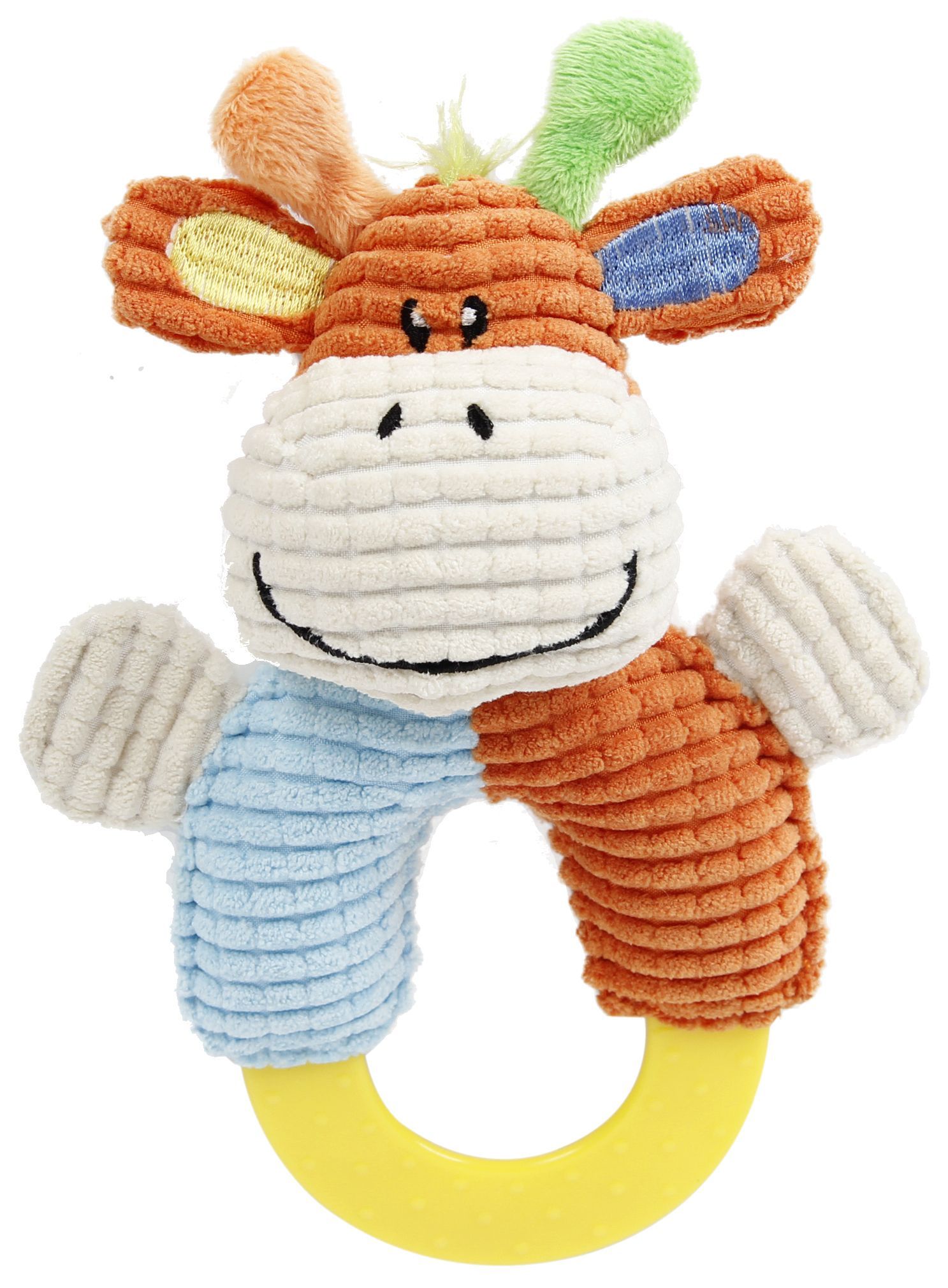 Ring-O-Round Plush Squeaking & Rubber Teething Toy for Puppies & Kittens