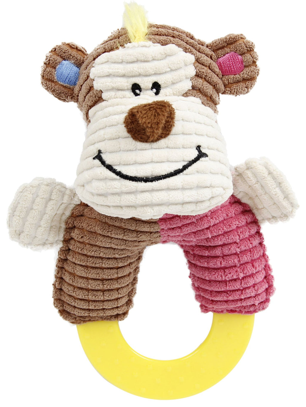 Ring-O-Round Plush Squeaking & Rubber Teething Toy for Puppies & Kittens
