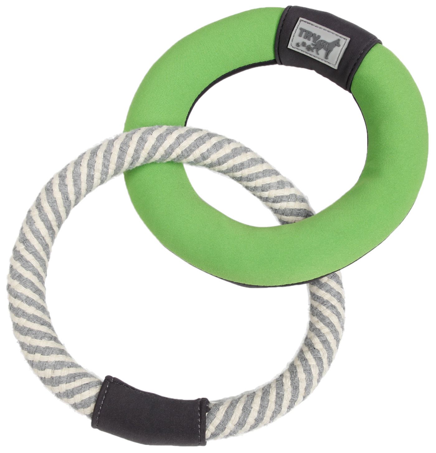 Ring Toss Dog Toy with Jute Rope and Floating Foam Ring
