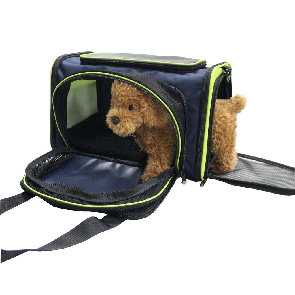 Folding Pet Carrier and Crate, Expandable, 18" x 11" x 11"
