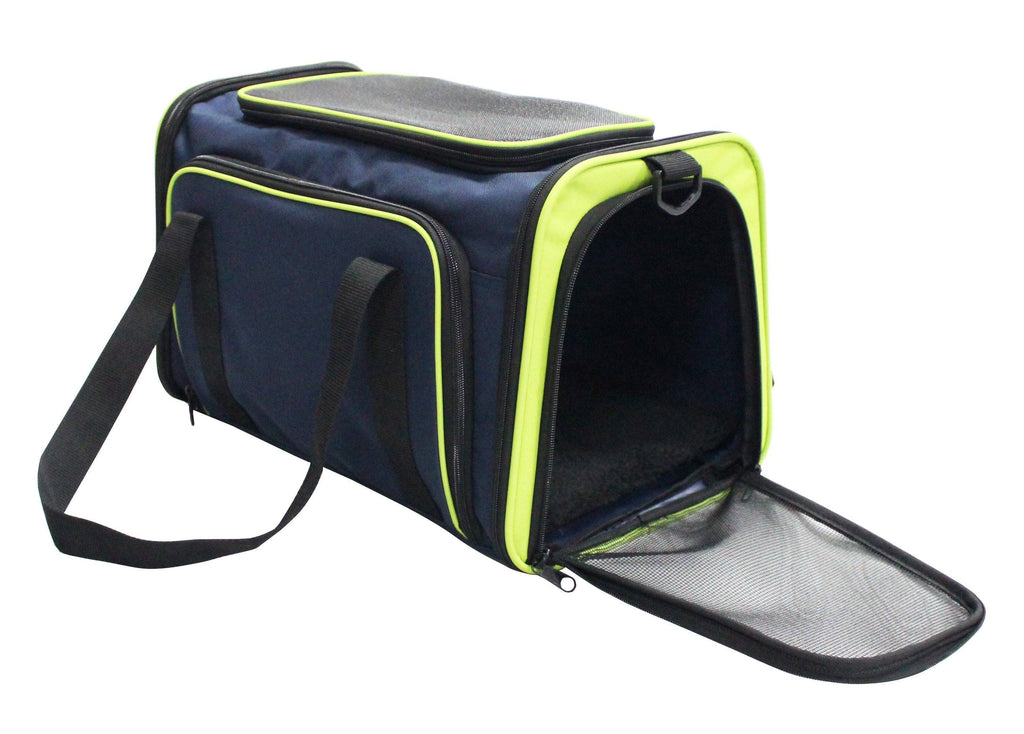 Folding Pet Carrier and Crate, Expandable, 18" x 11" x 11"