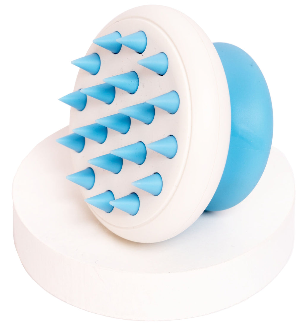 Handheld Pet Grooming Comb with Soft Flexible Bristles