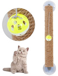 Stick N' Claw Sisal Rope Suction Cup Cat Scratcher with Toy