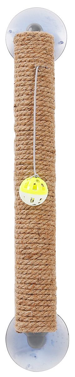 Stick N' Claw Sisal Rope Suction Cup Cat Scratcher with Toy