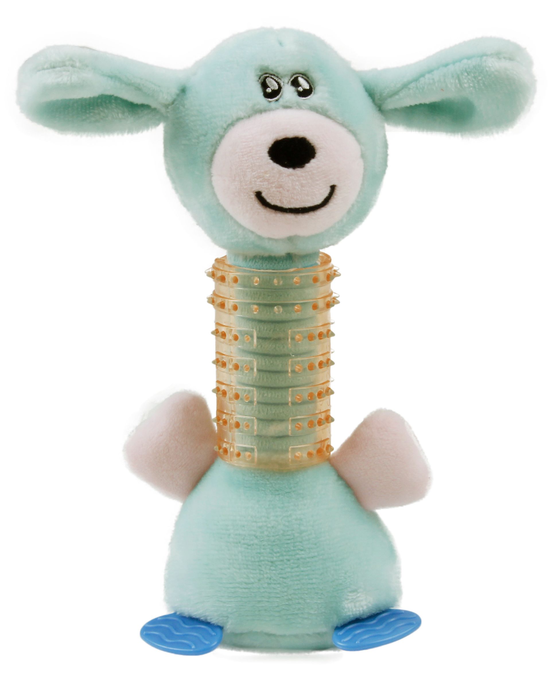 Totty-Chew Plush & Rubber Squeaking Teething Toy for Puppies & Kittens