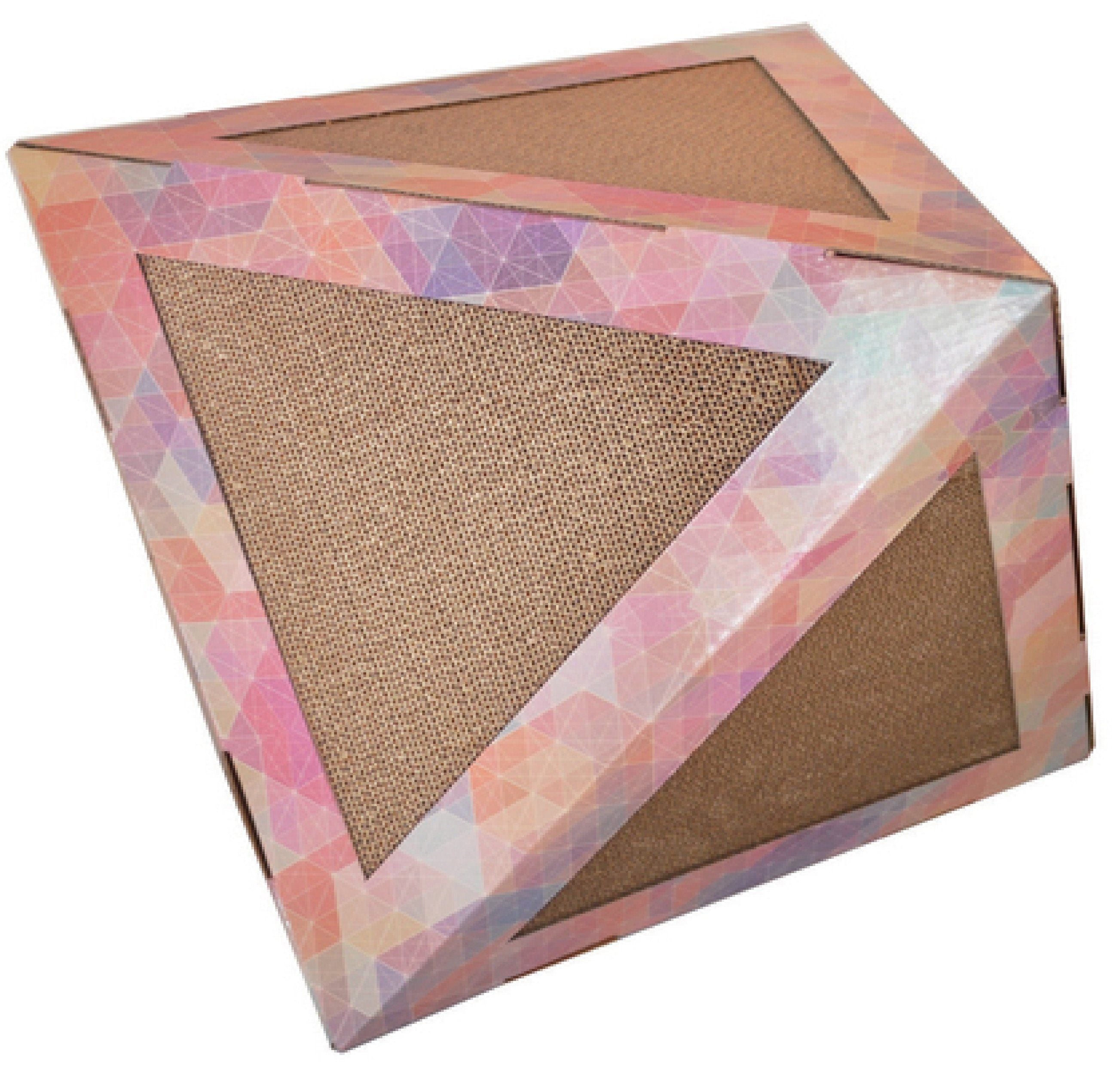 Collapsible Cardboard Cat Scratcher House with Catnip Device