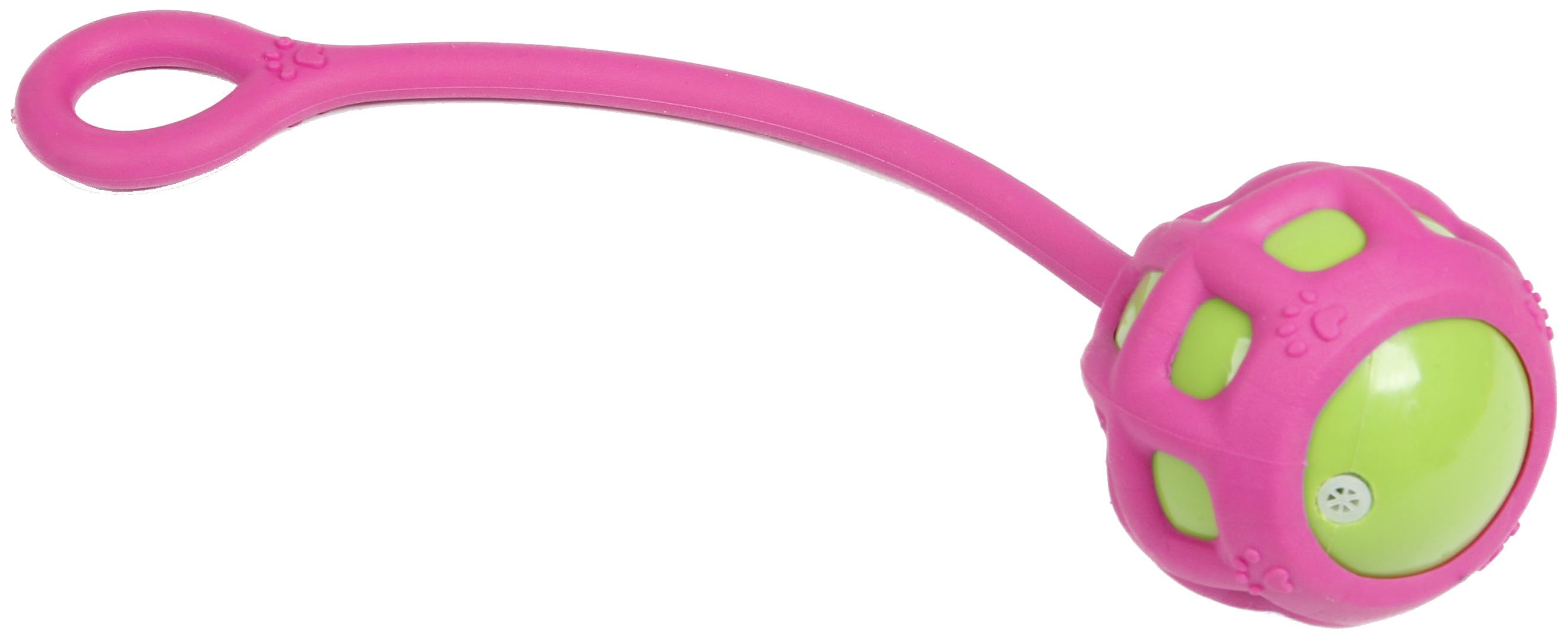 Durable Rubber Tug and Fetch Dog Toy with Squeaky TPR Ball