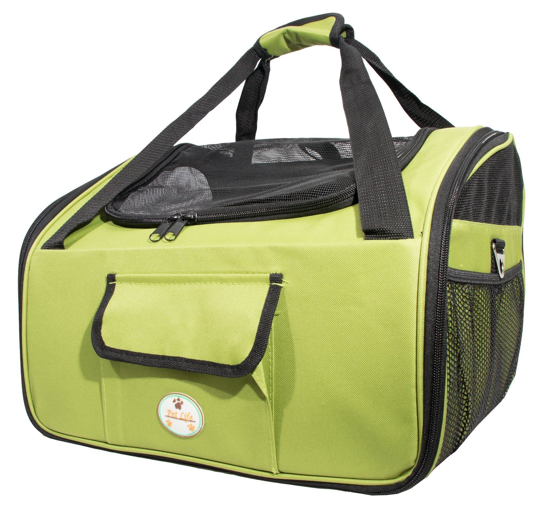 Collapsible Dog Car Seat Carrier with Mesh Sunroof, Small Size