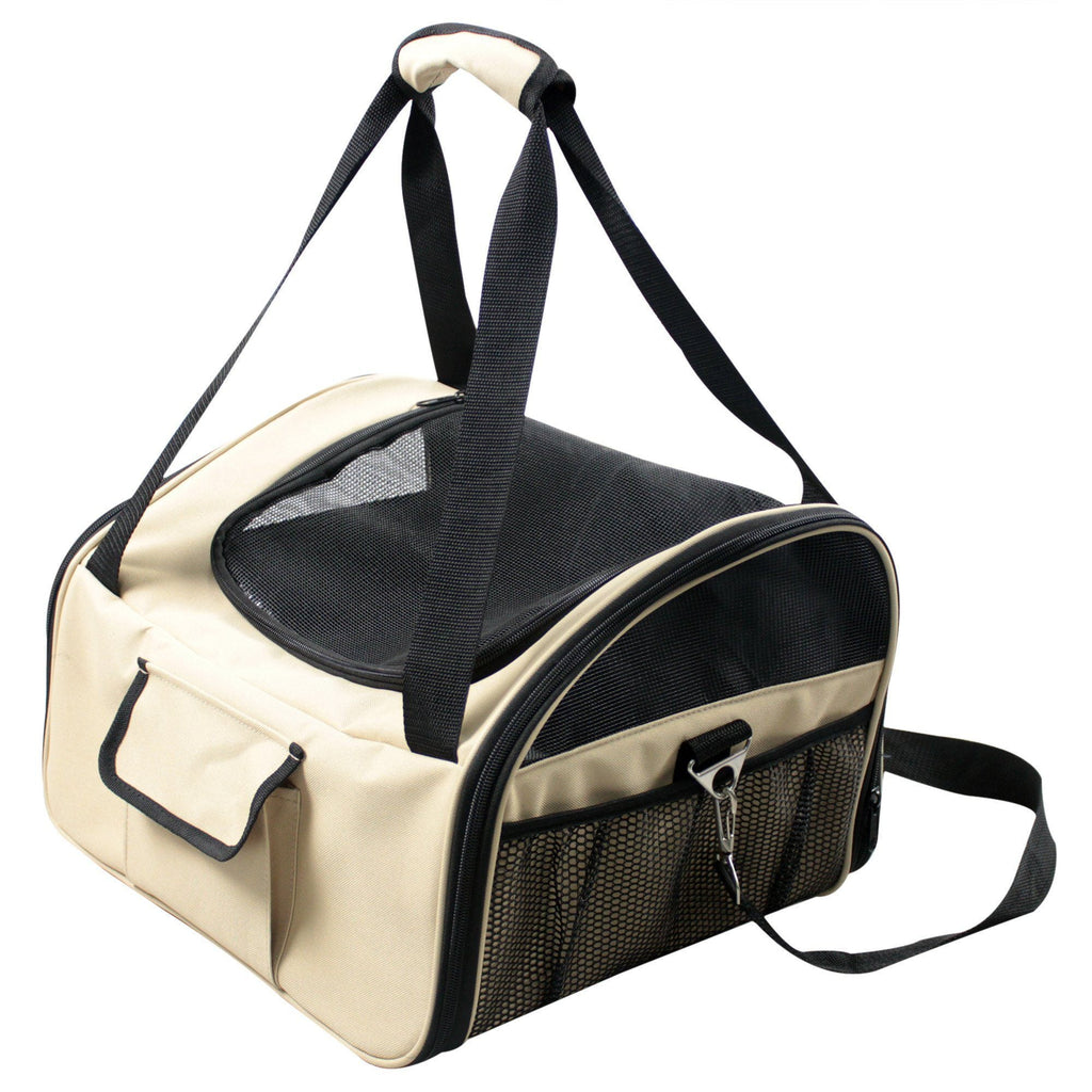 Collapsible Dog Car Seat Carrier with Mesh Sunroof, Small Size