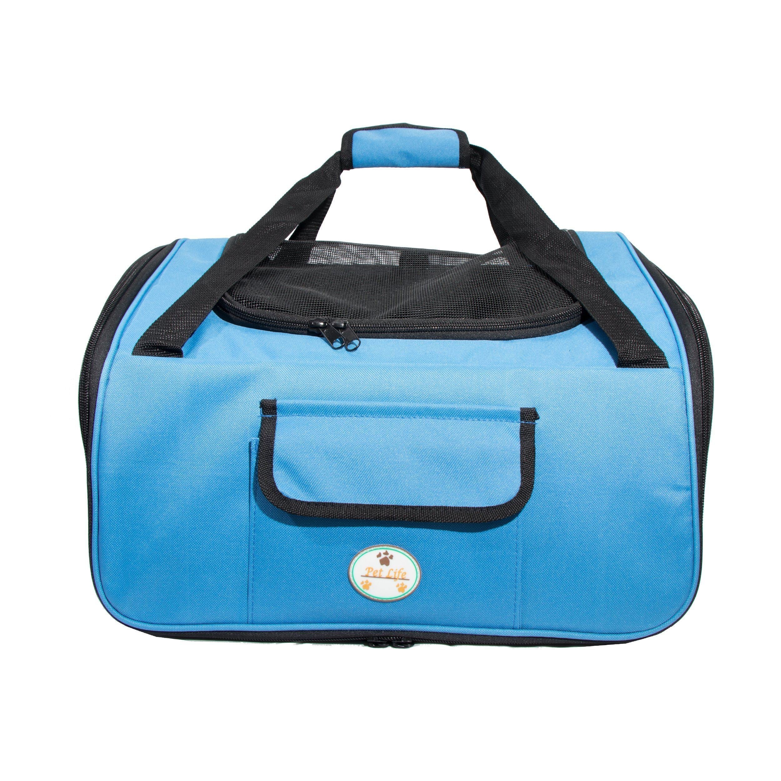 Collapsible Dog Car Seat Carrier with Mesh Sunroof, Small Size